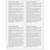 Form W-2 - Employer State/Local/File Copies 1/D - 4up Quadrants
