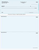 Lattice Imprinted Business Checks on Top - Good Security - Lattice Blue