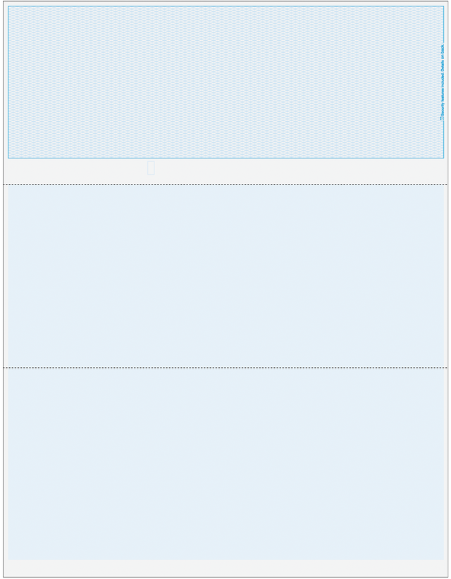 Lattice Blank Business Checks on Top - Lattice Blue