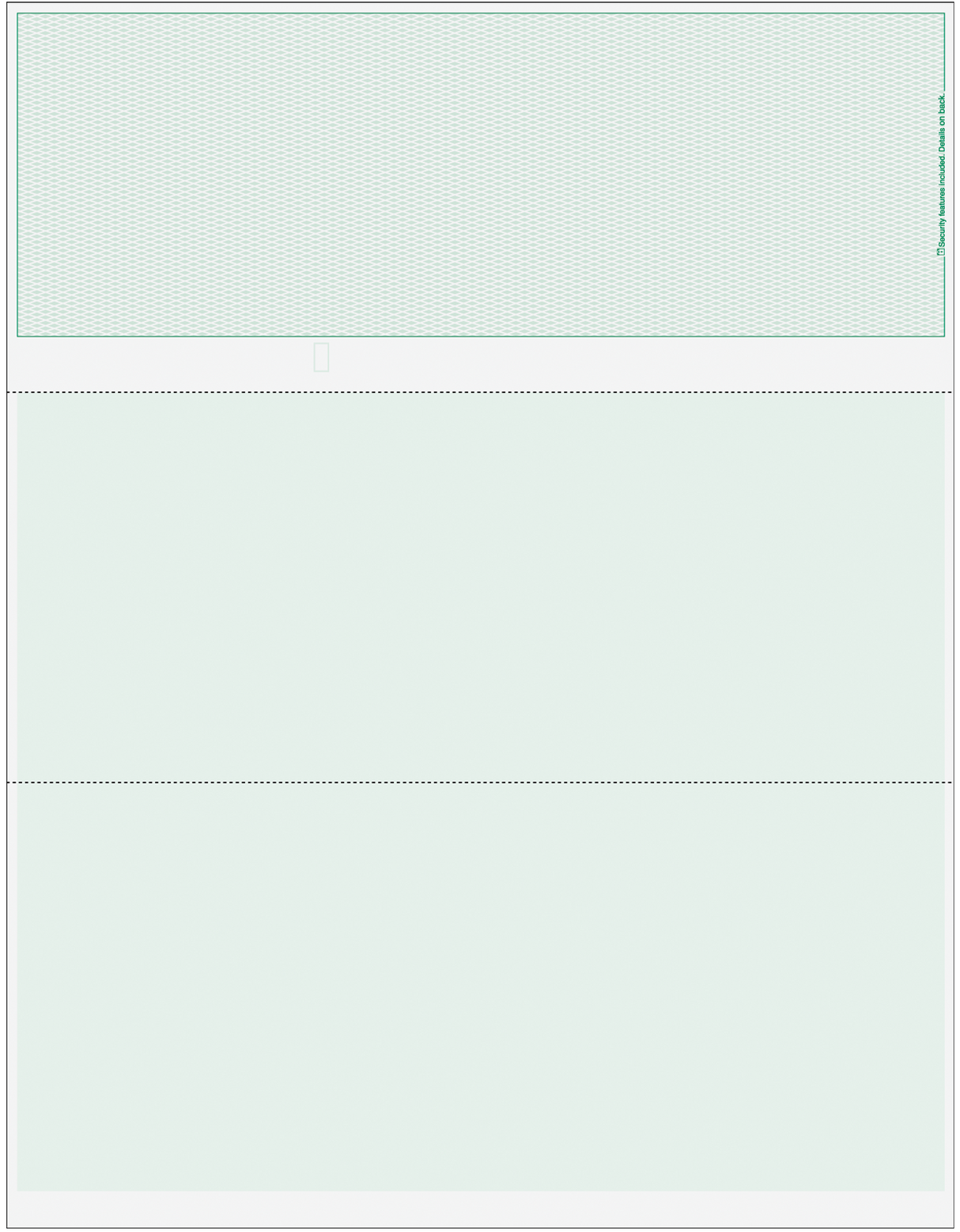 Lattice Blank Business Checks on Top - Lattice Green