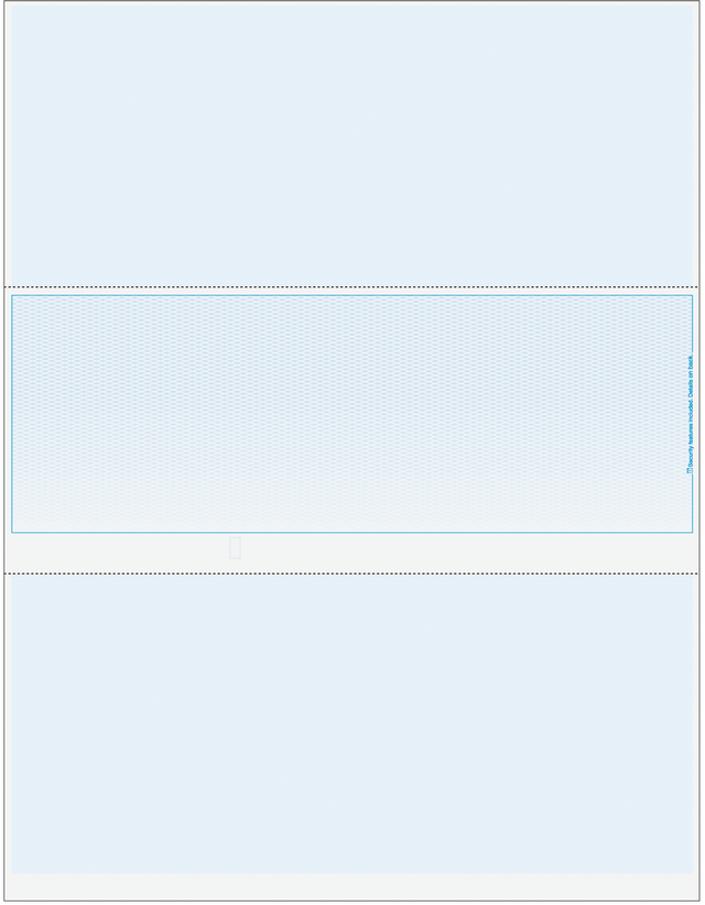 Lattice Blank Business Checks in Middle - Lattice Blue