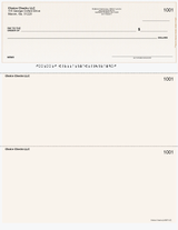 Lattice Imprinted Business Checks on Top - Good Security - Lattice Tan