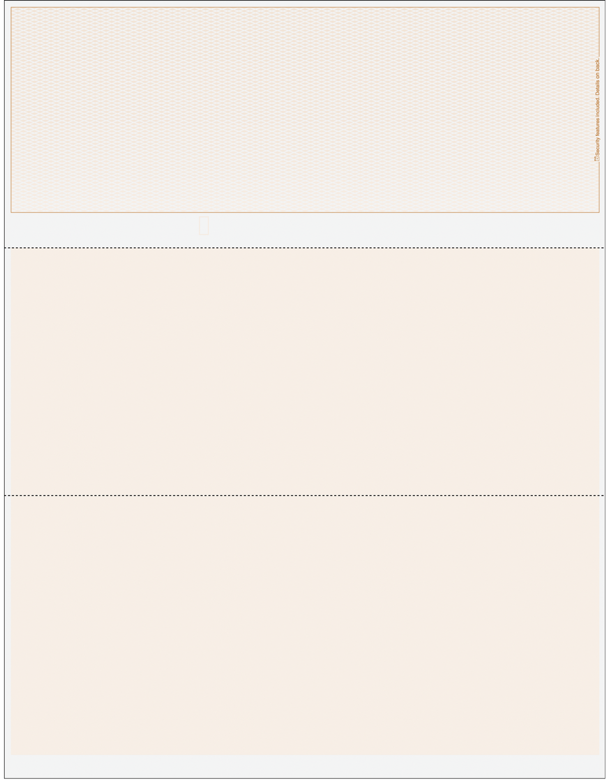 Lattice Blank Business Checks on Top - Lattice Tan