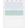 Pressure Seal Z-Fold Blank Check with Flat Background