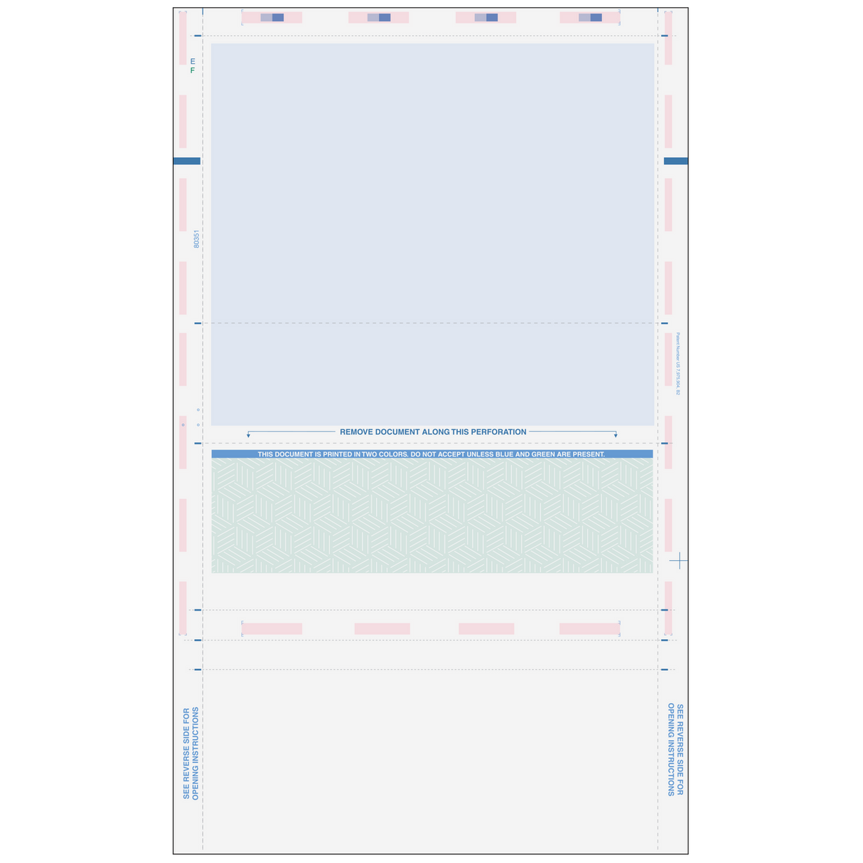 Pressure Seal EZ-Fold Green Check with Cubes Background - 500 Qty