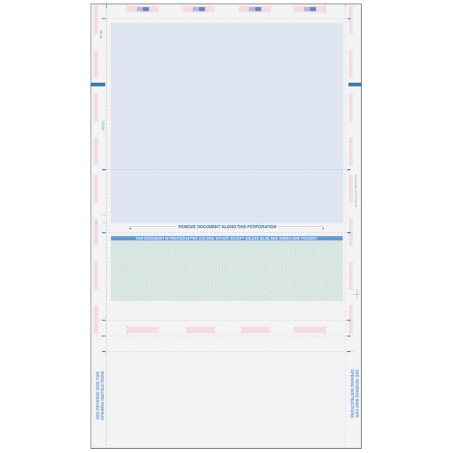 Pressure Seal EZ-Fold Green Check with Cubes Background - 500 Qty