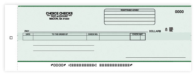 Cash Disbursement Center Check Carbon-1 Part