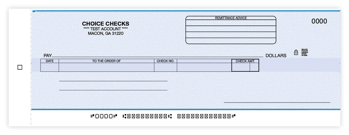 Cash Disbursement Center Check Carbon-1 Part