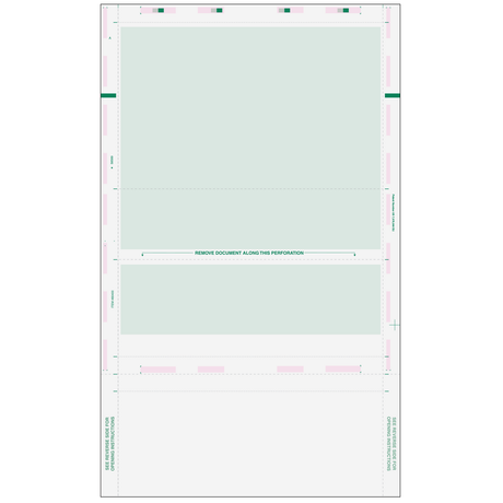 Pressure Seal EZ-Fold Green Check with Flat Background - 500 Qty