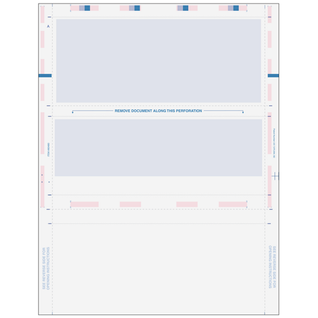 Pressure Seal Z-Fold Blue Check with Flat Background