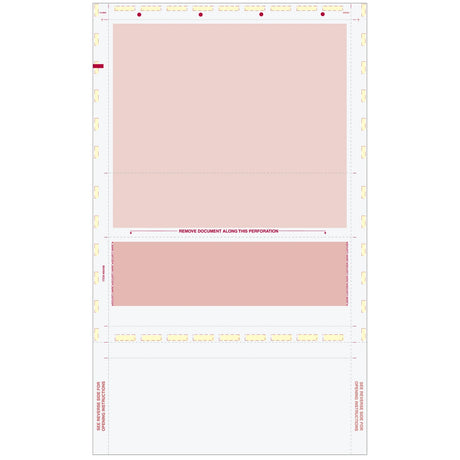 Pressure Seal EZ-Fold Burgundy Check with Flat Background - 500 Qty