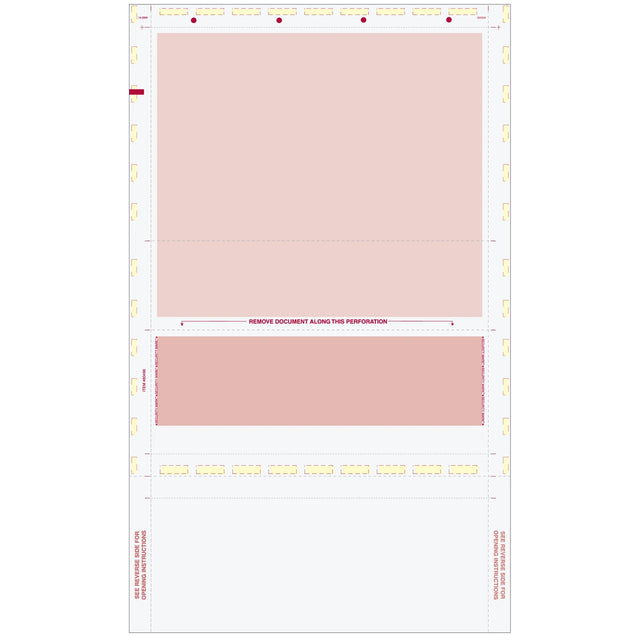 Pressure Seal EZ-Fold Burgundy Check with Flat Background - 500 Qty