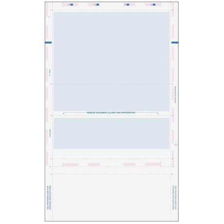 Pressure Seal EZ-Fold Blue Check with Flat Background- 500 Qty