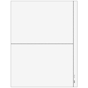 Blank 1099 2up Paper (with 1/2" Side Perforation)