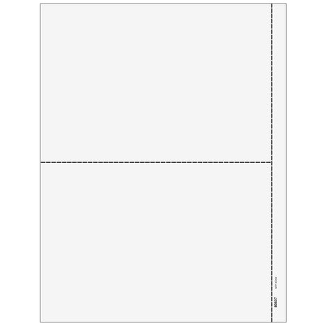 Blank 1099 2up Paper (with 1/2" Side Perforation)
