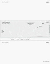 Marble Imprinted Business Check In Middle - Good Security - Marble Gray