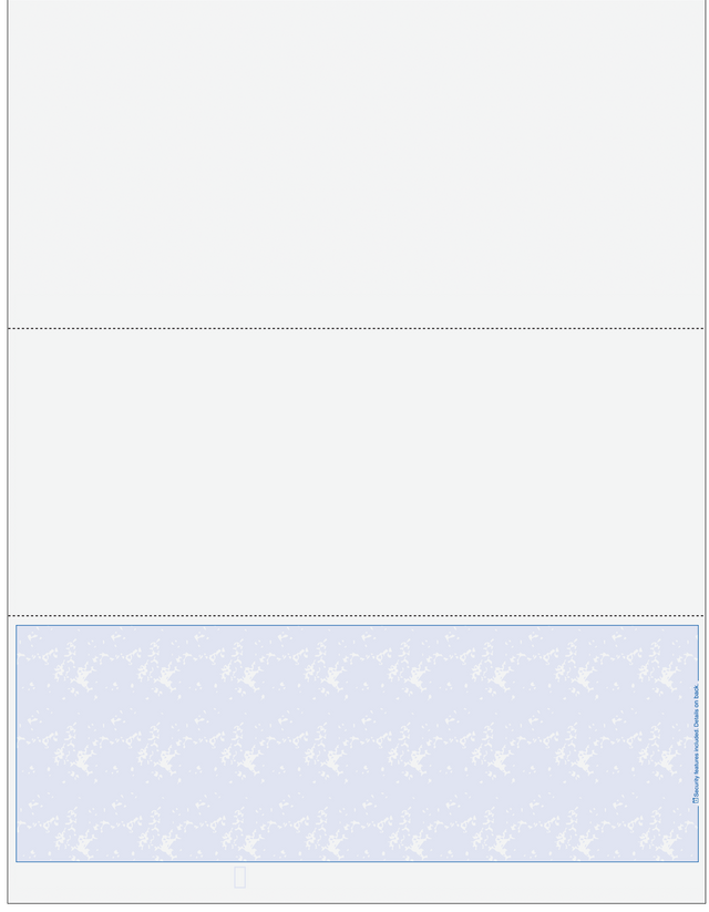 Marble Blue Blank Business Check on Bottom