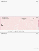 Marble Imprinted Business Check In Middle - Good Security - Marble Burgundy
