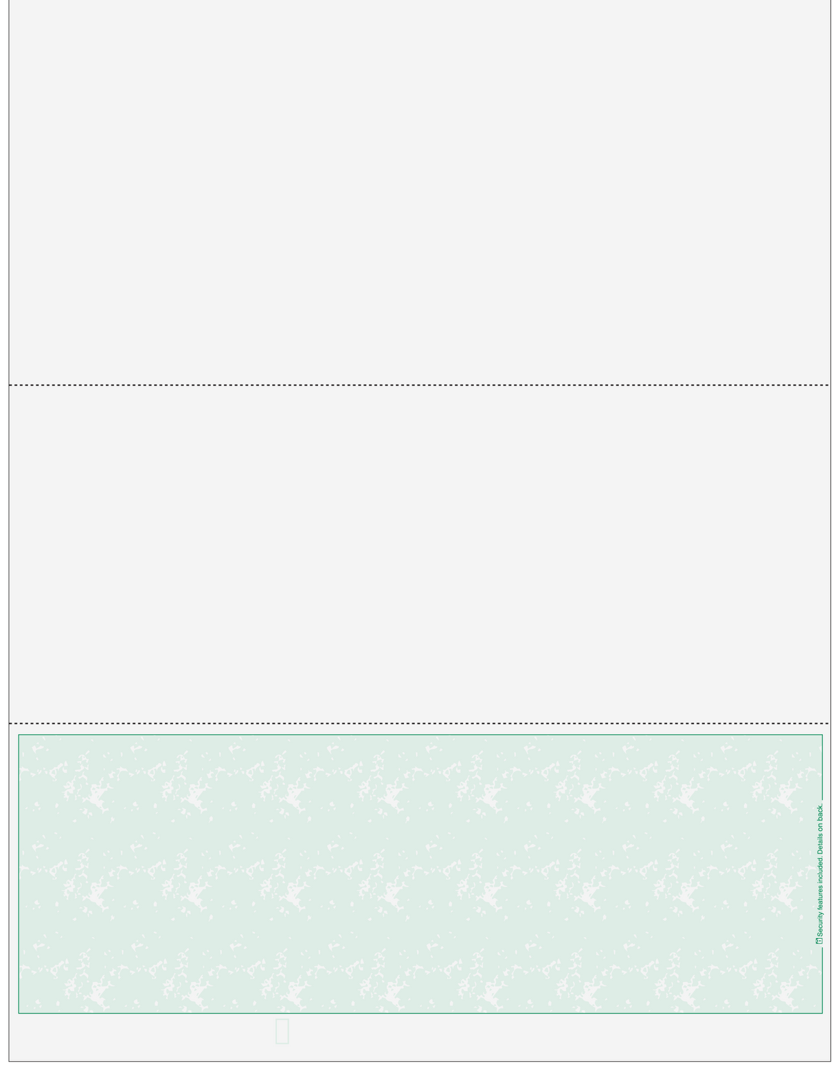 Marle Green Blank Business Check on Bottom