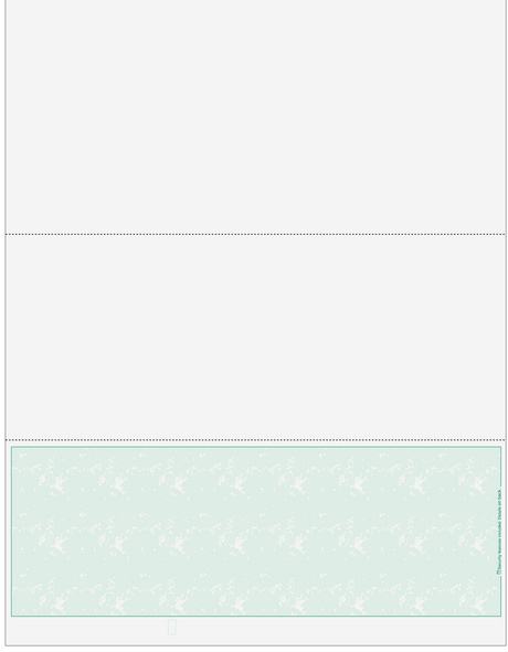 Marle Green Blank Business Check on Bottom