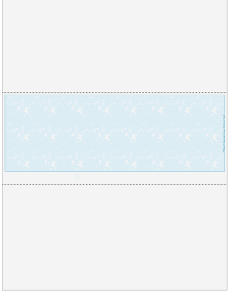 Marble Teal Blank Business Check In Middle