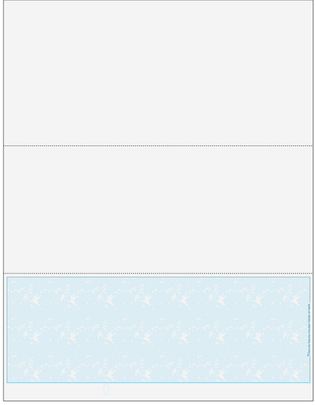 Marble Teal  Blank Business Check on Bottom