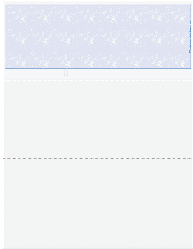 Marble Blue Blank Business Check on Top