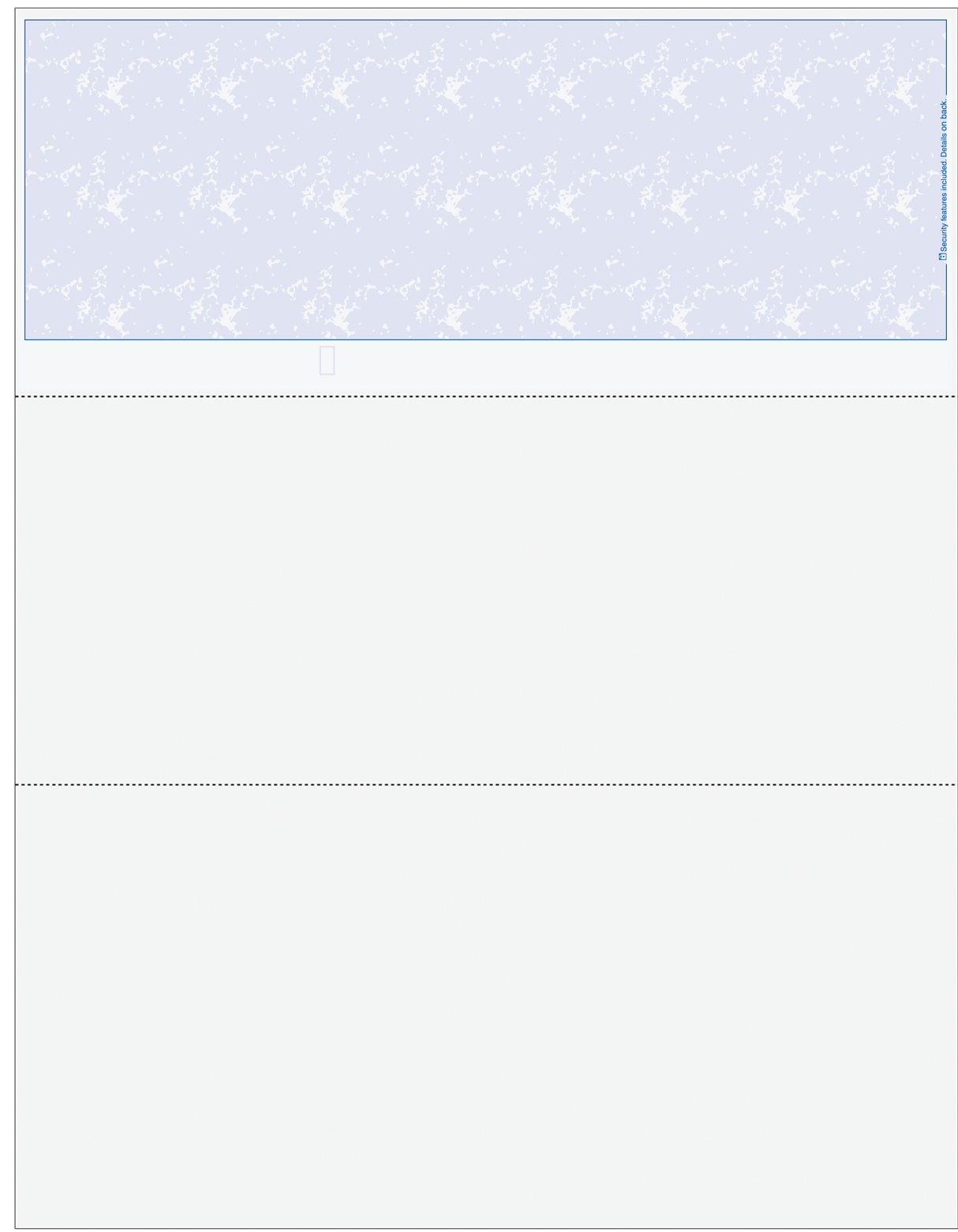 Marble Blue Blank Business Check on Top