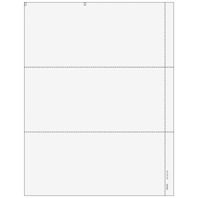 3up Blank W-2 Form with 1/2" Side Perforation (with Employee Instructions)