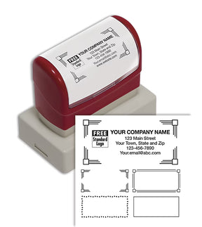 Pre-Inked Name and Address Stamp - 6 Lines
