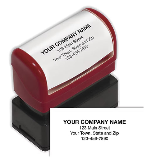 Pre-Inked Name and Address Stamp - 4 Lines
