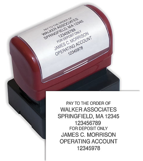 Pre-Inked Endorsement Stamp - Widely Accepted Layout