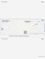 Prismatic Star With Hologram Imprinted Business Check in Middle - Blue/Yellow