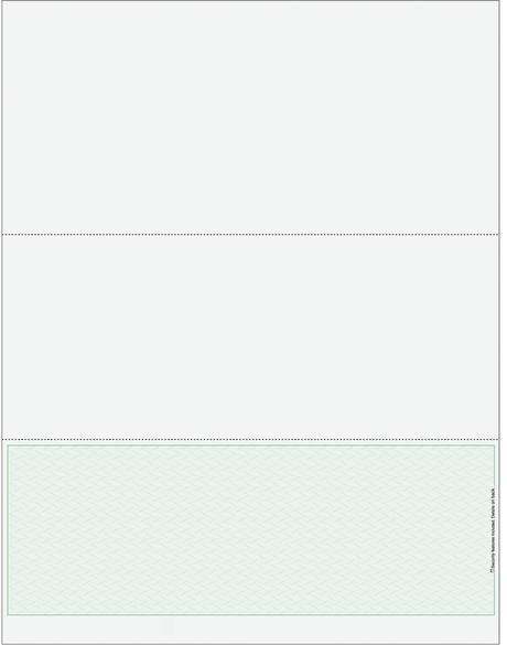 Herringbone Blank Business Check on Bottom- Herringbone Green