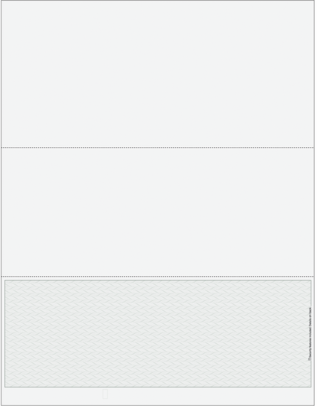Herringbone Blank Business Check on Bottom- Herringbone Gray