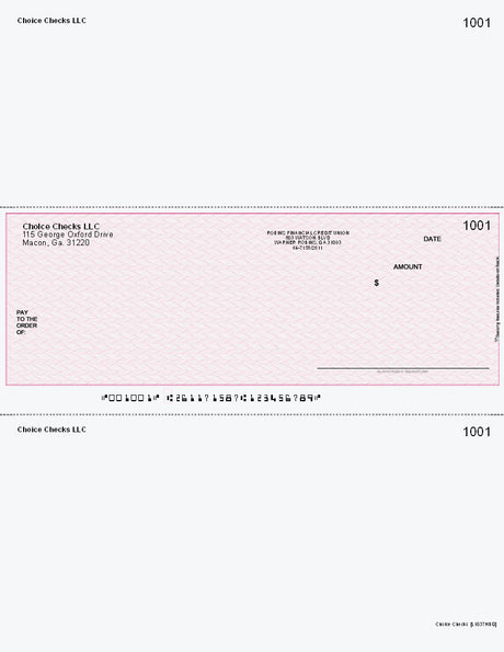 Herringbone Imprinted Business Checks In Middle -Herringbone Burgundy