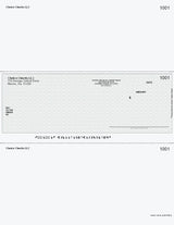 Herringbone Imprinted Business Checks In Middle -Herringbone Grey