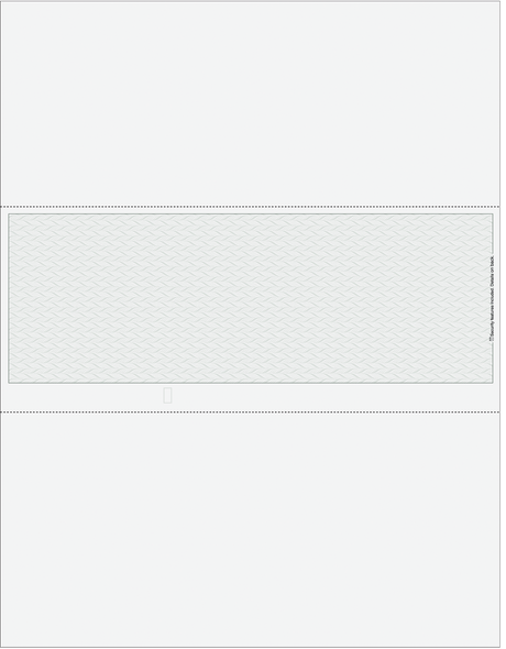 Herringbone Blank Business Checks in Middle - Herringbone Grey