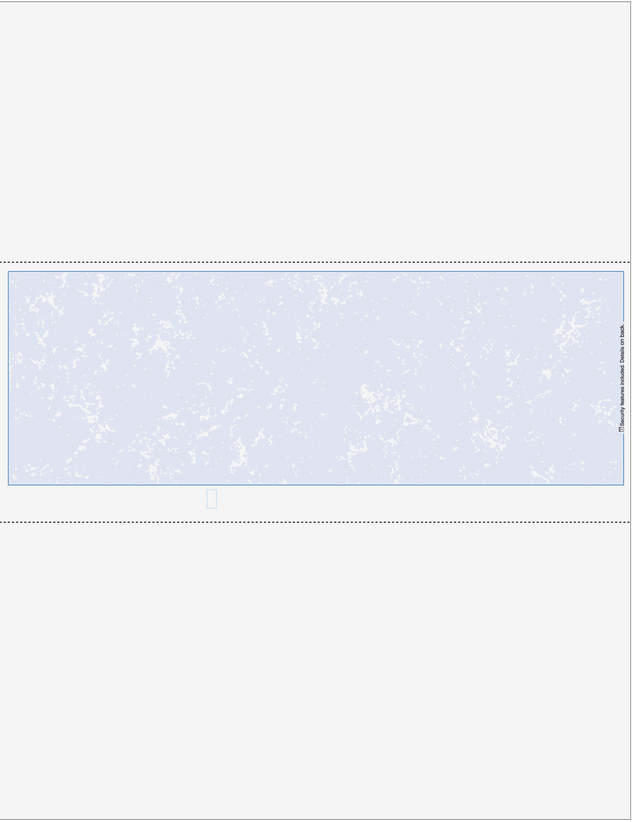 Marble Blank Business Checks in Middle - Better Security Marble Blue