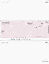 Marble Imprinted Business Check In Middle - Better Security - Marble Burgundy