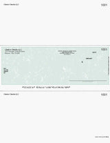 Marble Imprinted Business Check In Middle - Better Security - Marble Green