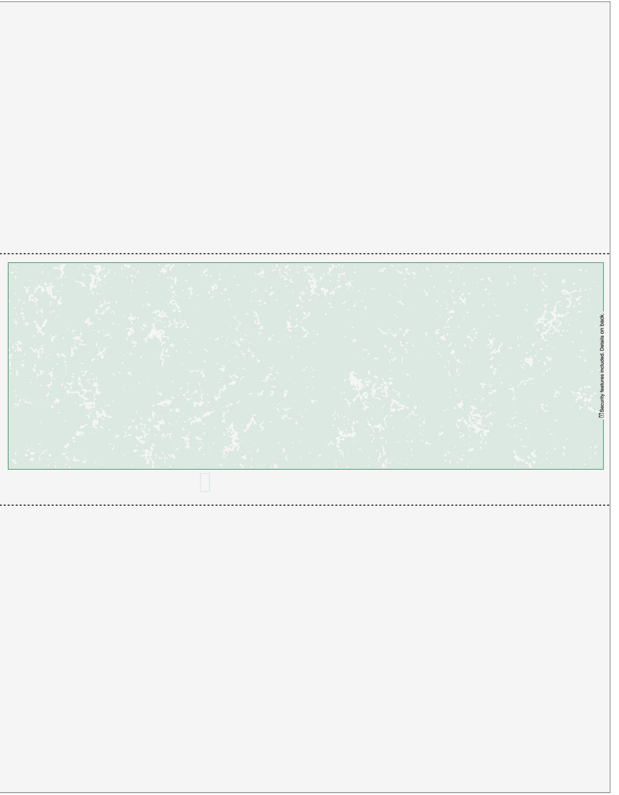 Marble Blank Business Checks in Middle - Better Security Marble Green