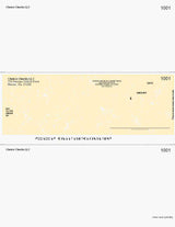 Marble Imprinted Business Check In Middle - Better Security - Marble Yellow