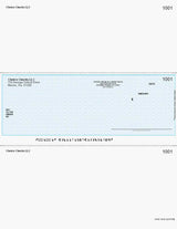 Herringbone Imprinted Business Checks In Middle -Herringbone Blue