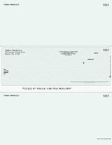 Cube Imprinted Business Check In Middle Blue Green