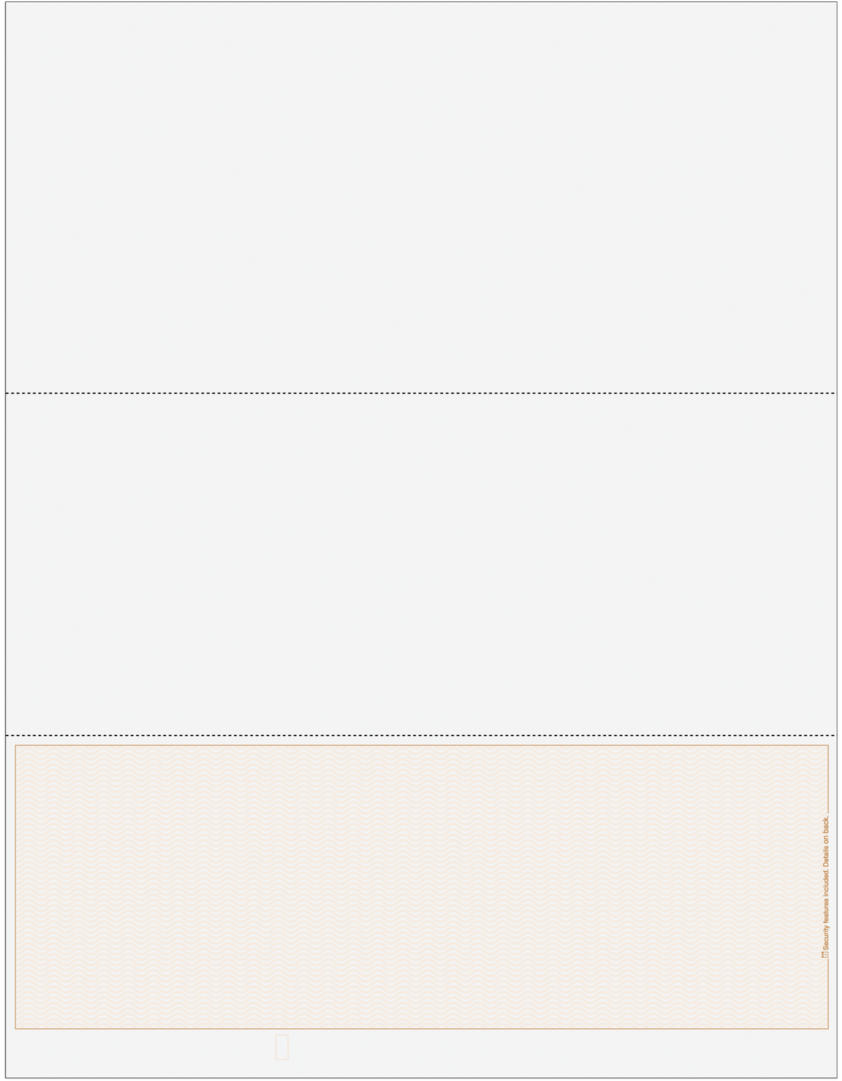 Wave Blank Business Checks on Bottom - Wave Tan