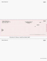 Wave Imprinted Business Checks in Middle - Good Security - Wave Burgundy