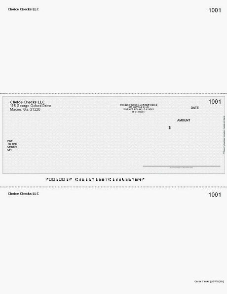 Wave Imprinted Business Checks in Middle - Good Security - Wave Gray