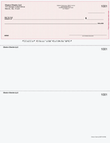 Wave Imprinted Business Checks on Top - Good Security - Wave Burgundy