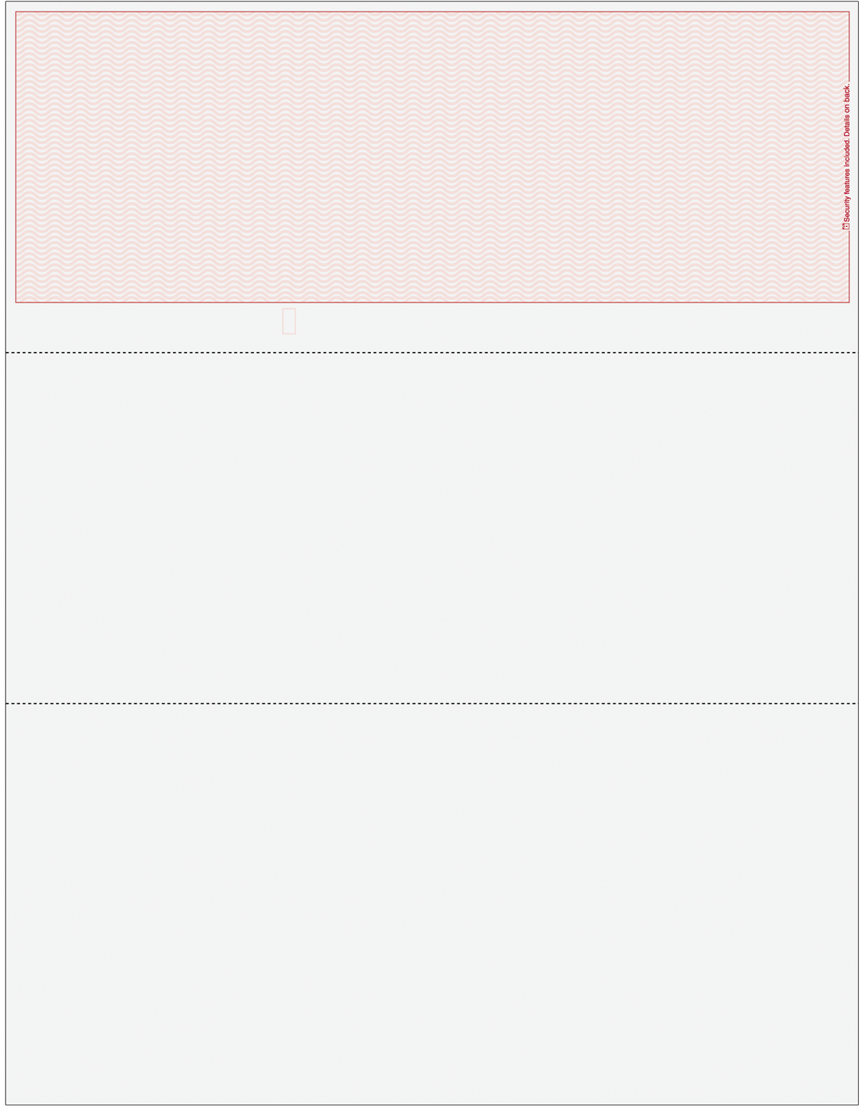Wave Blank Business Checks on Top - Wave Burgundy